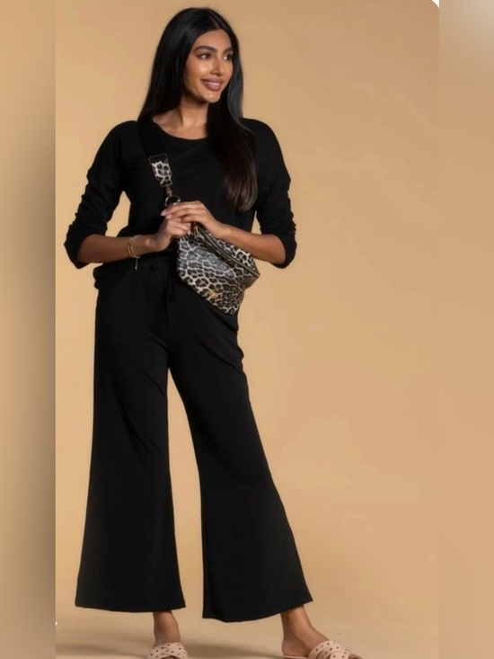 Bridget Brianna Pants - Bridgette Brianna Wide Leg Travel Pants M Made In Usa